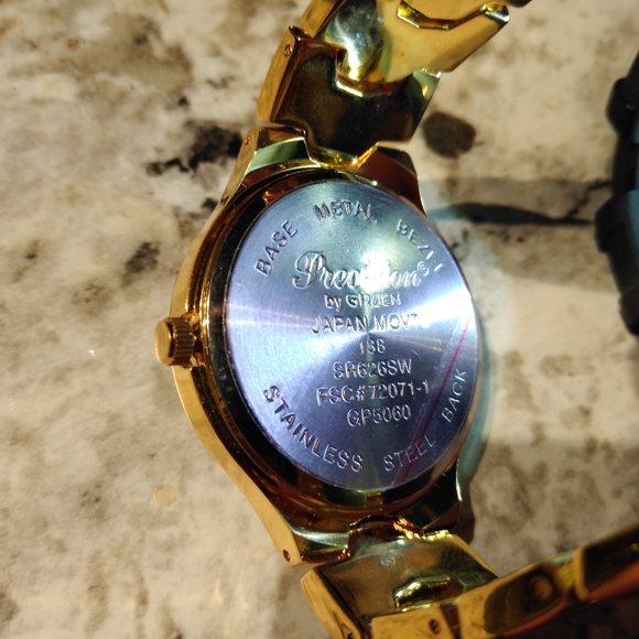 Precision by Gruen Gold Toned Diamond QuartzWatch. - Picture 3 of 7